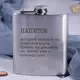 Фляга стальная "Напиток, который выводит из зоны комфорта", русский, Деревянная подарочная коробка с гравировкой