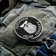 Набор шевронов 2 шт на липучке Побреюсь после победы 8 см черный и беж вышитый патч нашивка шеврон