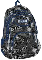 Рюкзак молодежный PASO Польша 19L серый с синим