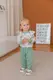 Костюм детский (кофточка и брюки) для девочки GABBI KS-21-31-1 Зелёный на рост 80 (13014)