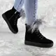 Женские зимние ботинки с мехом Fashion Katch 1404 39 размер 24,5 см Черный