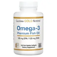 Жирні кислоти California Gold Nutrition Omega 3 Premium Fish Oil, 100 рибних капсул