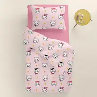 Подростковое постельное белье с простыней на резинке PINK PARIS CATS CS2