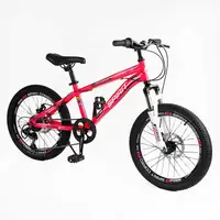 Дитячий спортивний велосипед 20" дюймів Corso SPIRIT 20701 сталева рама Shimano 7 швидкостей. Pink (162827)