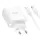 Адаптер сетевой HOCO Type-C to Lightning Cable Leader dual port(2C) charger C108A |2Type-C, 35W/3A, PD/QC|