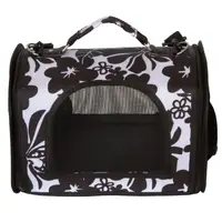Сумка переноска для гризунів котів собак 33x24x23 см CosmoPet CP-48 (M) Black-White