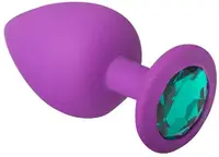 Анальная пробка Purple Silicone Emerald L