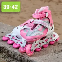 Дитячі ролики розсувні ROLLER SPORT 36-40 2562 поліуретанові колеса 64 мм Рожеві з ВІДЕООБЗОРОМ!