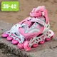 Детские ролики раздвижные ROLLER SPORT 36-40 2562 колеса полиуретановые 64 мм Розовые с ВИДЕООБЗОРОМ!