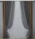 Комбинированные (2шт.1,8х2,7м.) шторы, блэкаут. Цвет коричневый с какао-серым. Код 16дк (834-833-1244ш) 10-981