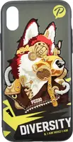 Чехол-накладка PUZOO TPU with UV Printing Punk Phone iPhone X Black
