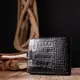 Стильный мужской кошелек из фактурной кожи под рептилию KARYA 21065 Черный