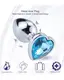 Металлическая анальная втулка “Heart” blue, размер S