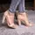 Женские босоножки на каблуке Fashion Swirly 1774 40 размер 25,5 см Бежевый