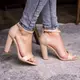 Женские босоножки на каблуке Fashion Swirly 1774 40 размер 25,5 см Бежевый