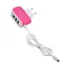 Блок питания на 3 USB 2.1A с кабелем micro USB (случайный цвет) (3310)