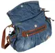 Женская джинсовая сумка на плечо Fashion jeans bag синяя