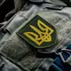 Набор шевронов 2 шт с липучкой Герб и флаг Украины хаки вышитий патч нашивка