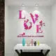 Акриловая 3D наклейка "Love" красная роза