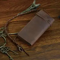 Чоловік клатч Vintage 14383 з вінтажній шкіри Коричневий
