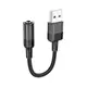 Переходник HOCO Spirit transparent external sound card USB to 3.5mm LS37 |15cm, DAC|