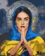 Картина по номерам "Молитва за Украину" Идейка KHO4857 40х50 см