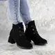 Женские зимние ботильоны на каблуке Fashion Umpa 1369 37 размер 23,5 см Черный