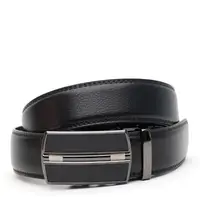 Кожаный ремень с автоматической пряжкой V1GKX04-black