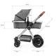 Универсальная коляска 3 в 1 Kinderkraft Veo Gray KKWVEOGRY30000