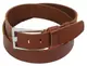 Мужской кожаный ремень под джинсы Skipper 1186-45 коричневый 4,5 см