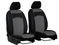 Авточехлы универсальные Pok-ter Standart 1+1 из экокожи серый