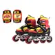 Ролики "Cars/Тачки", размер S (31-34), pu 1 свет с защитой