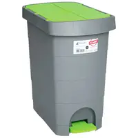 Ведро с педалью Planet Pelican 9 л серо-зеленое
