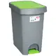 Ведро с педалью Planet Pelican 9 л серо-зеленое