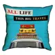 Подушка с мешковины All life this big travel 45x45 см (45PHB_VOL007_WH)