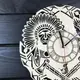 Тематические интерьерные настенные часы «Индейцы»